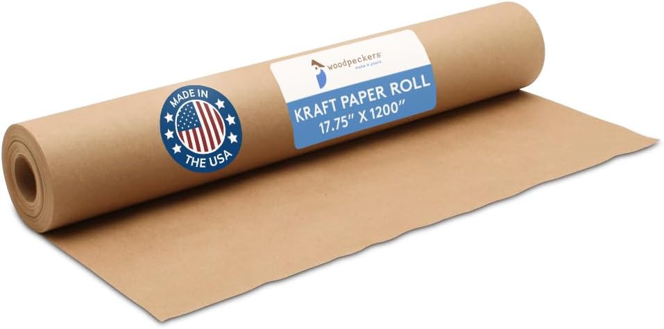 Craft Paper Roll, Bulletin Board Paper, 17.75 Inches x 1200 Inches Brown Paper Roll, Jumbo Butcher Paper Roll, Eco