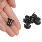 HARFINGTON 12pcs Flanged Sleeve Bearings 8mm Bore 10.6mm OD 12mm Length Nylon Bushings for Shaft, Black
