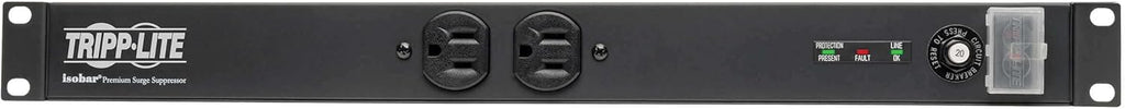 Isobar 12 Outlet Network Server Surge Protector Power Strip, 15ft. Cord w/L5-20P Plug, 3840 Joules, 1U Rack-Mount