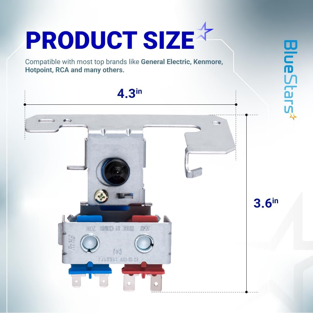 [Upgraded] BlueStars WR57X10051 Refrigerator Dual Inlet Water Valve for G.E