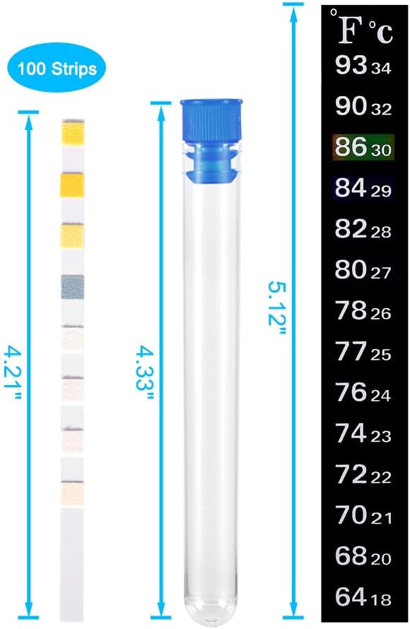 8 in 1 Aquarium Test Kit Fish Tank Test Strips Accurate Water Quality Testing Strips for Ammonia PH Total Alkalinity
