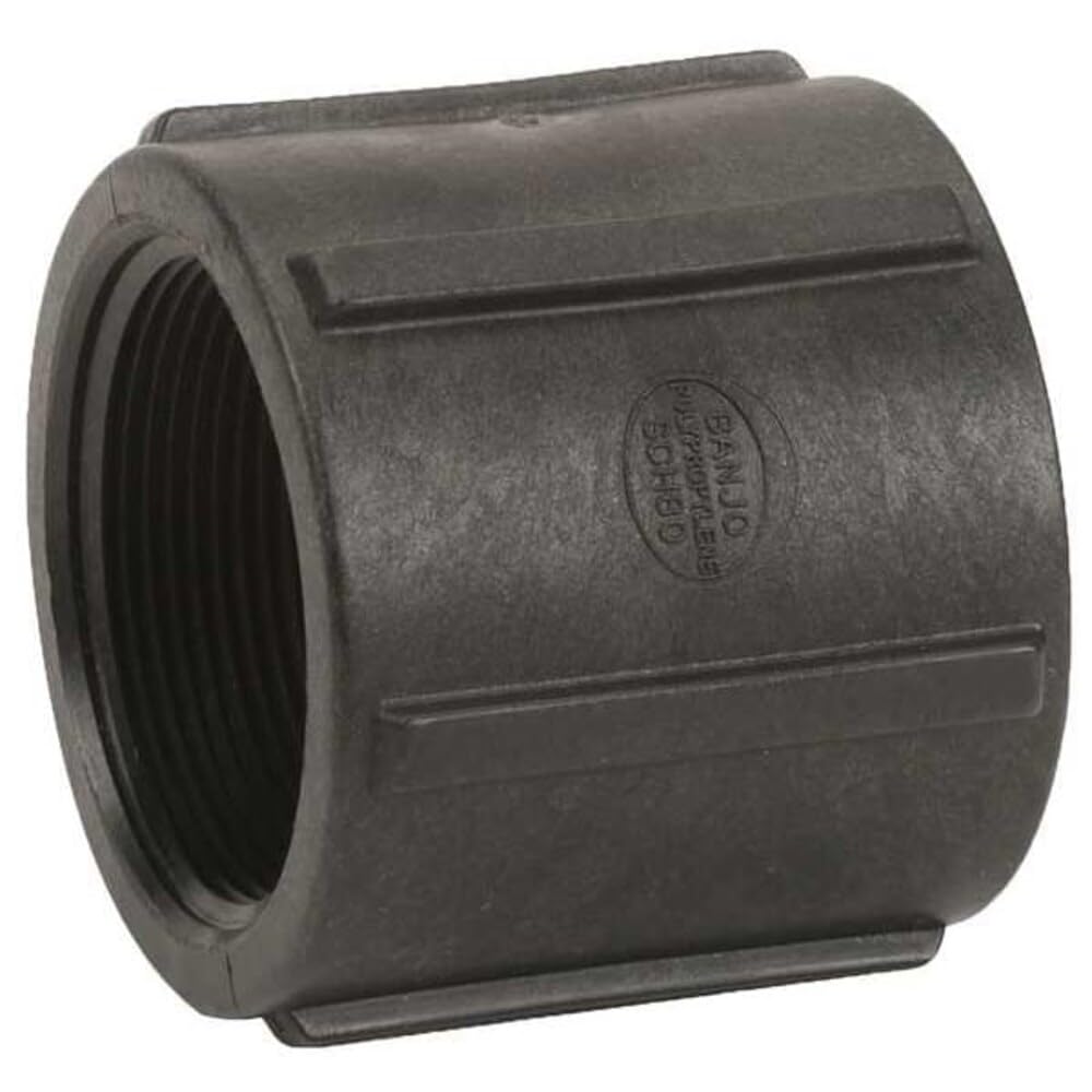 Banjo CPLG200 Polypropylene Pipe Fitting, Coupling, Schedule 80, 2" NPT Female