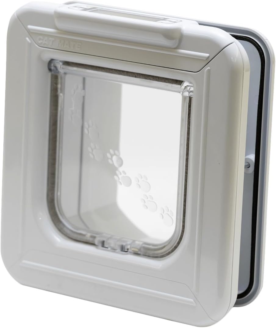 Elite Microchip Cat Flap with Digital Timer & LCD Display Bundle, Includes Pet Door (355) & Elite Wall Liner (308)