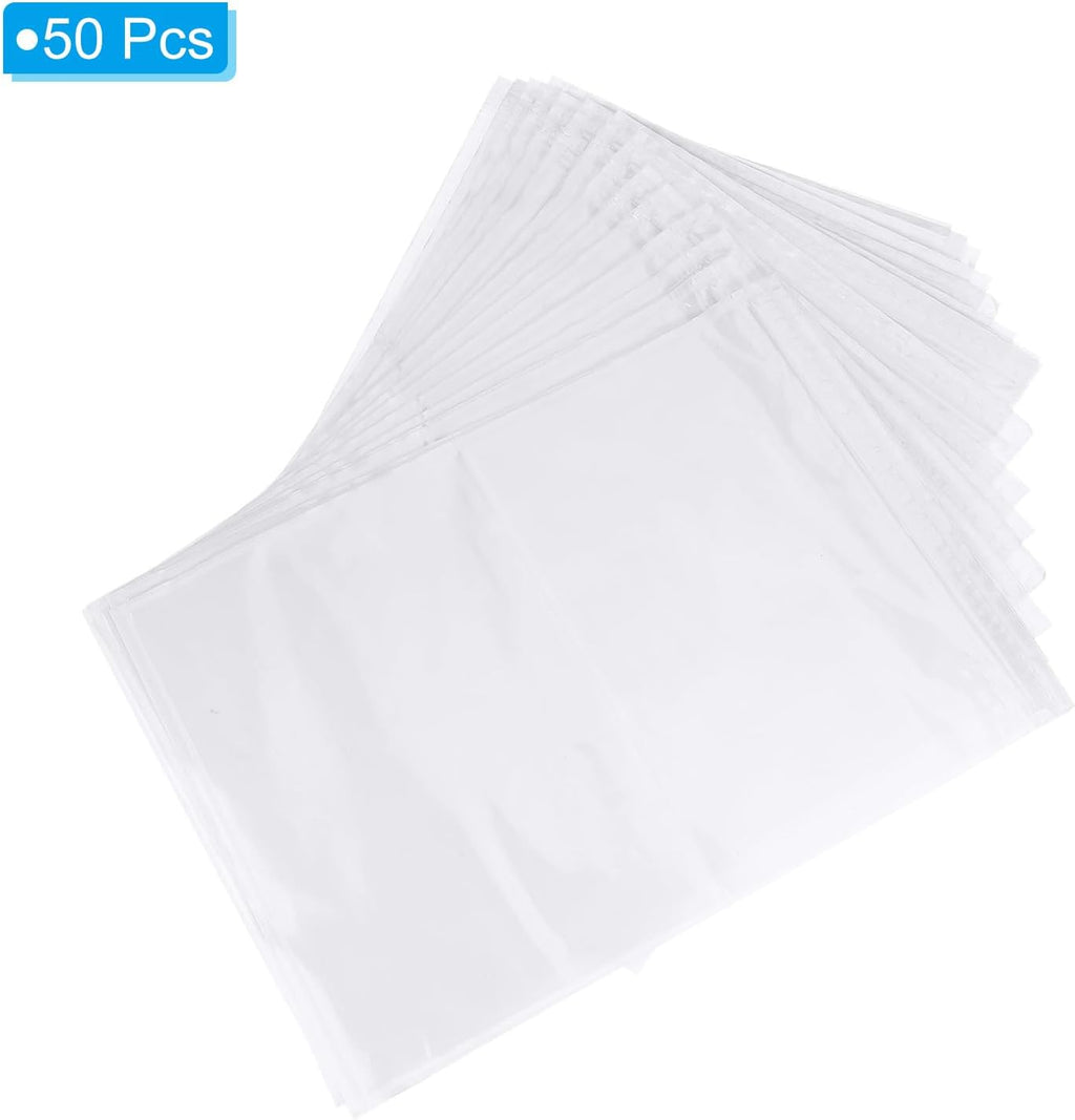 9.5x13.4" Clear Packing List Envelope, 50 Pack Plastic Waterproof Enclosed Self-Adhesive Side Loading Mailing Invoice