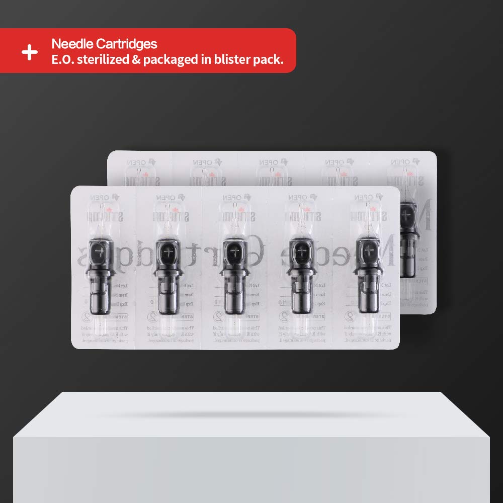 #12(15RM) Standard Disposable Tattoo Needle Cartridges with Membrane Safety Cartridges for Tattoo Artists