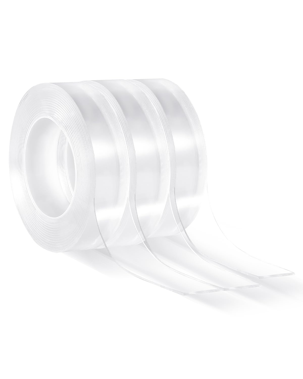 Double Sided Tape Heavy Duty, 16 ft Nano Mounting Tape(3 Pack), Strong Adhesive & Reusable, Clear Two Sided Wall