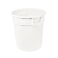 Feed and Seed Storage Container, 20 Gallon White Round Commercial Trash Can/Ingredient Bin, Food Storage Plastic Bin