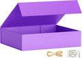Gift Box 11.5x7.8x3 In, Purple Gift Boxes with Lids for Presents