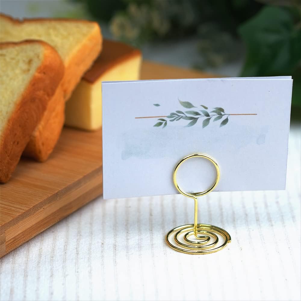 20pcs Mini Place Card Holders, Cute Table Number Holders, Small Size Table Card Holder Tables Number Stands, Wire
