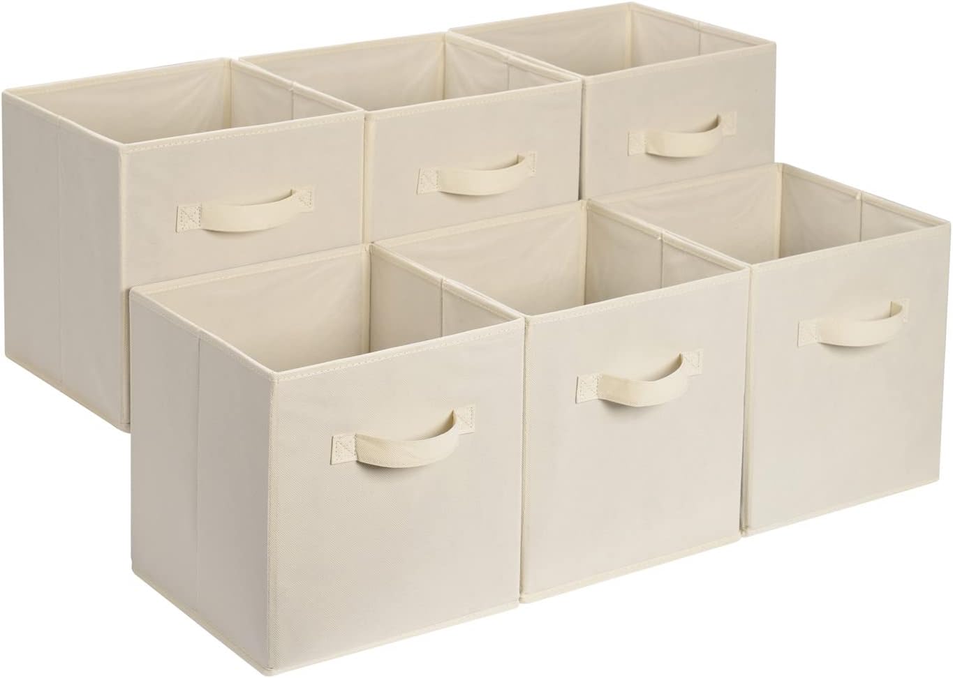 Collapsible Fabric Storage Cube Bins Organizer with Handles for Organization and Organizing Solution, 13"x13"x13"