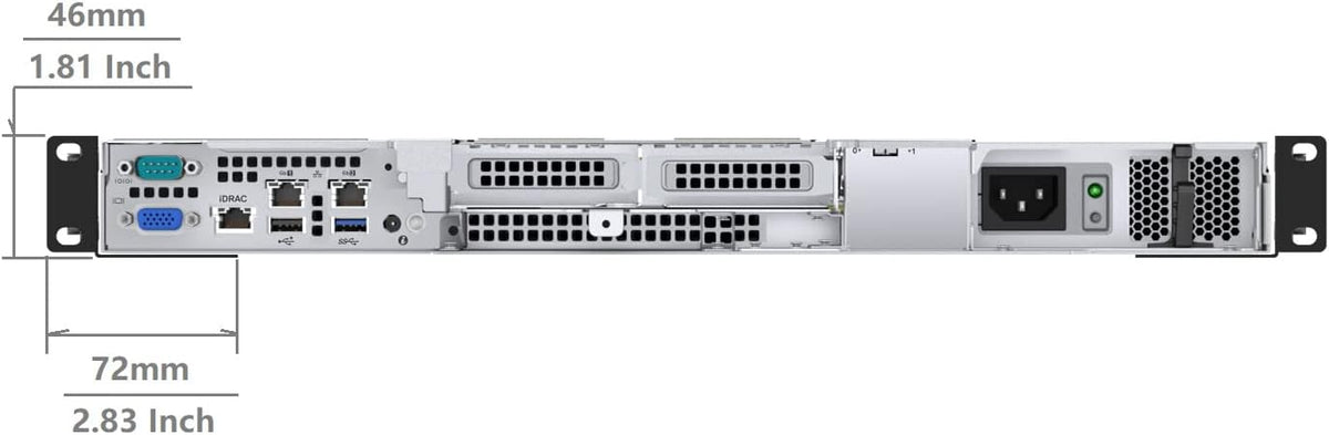 1U Universal 4-Post Rack Mount Server Shelf Rails 16-33" D