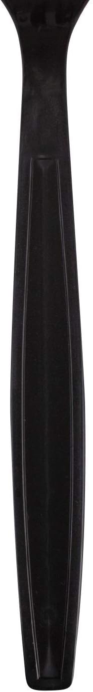 U2030 7" Extra-Heavy Weight Disposable Fork - Black (Case of 1000)