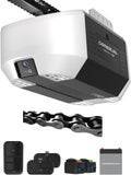 Chain Drive myQ Garage Door Opener, 3/4HP w/Fixed Camera | Heavy duty chain drive, Smart Garage myQ integration