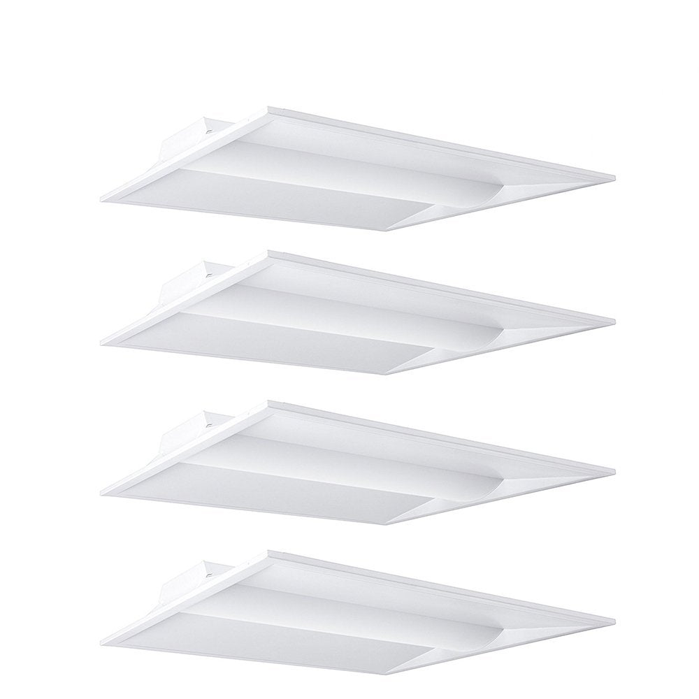 2x2ft 40W LED Troffer Light Recessed Drop Ceiling 5000K UL 100-277v 4 Pack