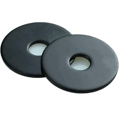 #8x3/4 Inch 18-8(304) Stainless Steel Fender Washers, Black Zinc Plated Flat Washers for Screws and Bolts, 50 Pieces