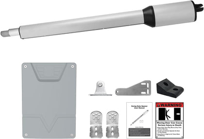 PKM-C05 Automatic Gate Opener Kit with Remote Control Kit for Medium Duty Single Swing Gates, 24V Motor Electric Gate