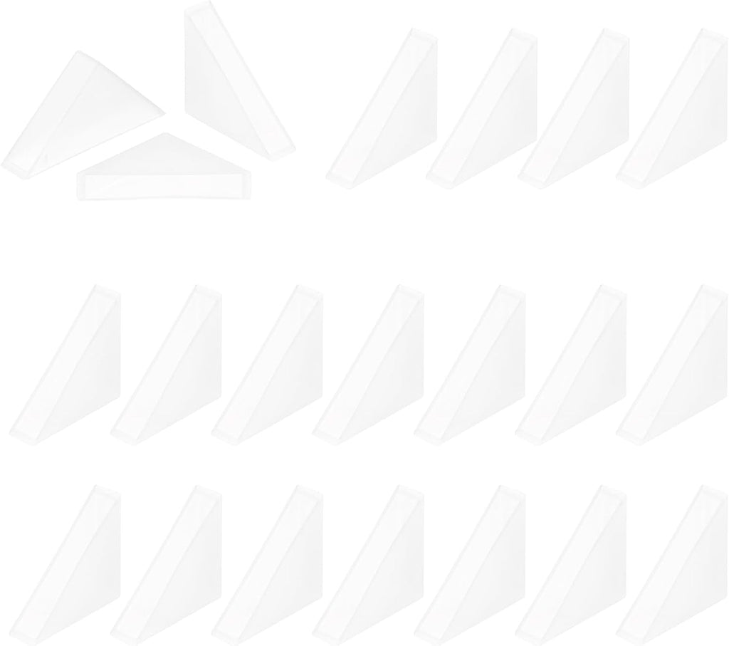 Triangle Glass Corner Protector 0.31 x 1.38" Plastic Clear 60Pcs