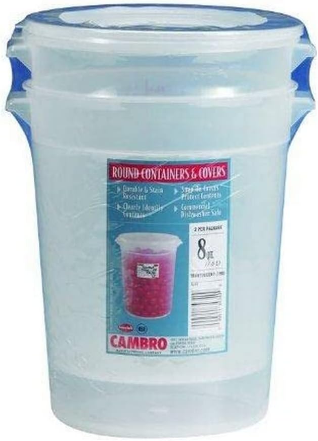 8-Quart Round Food-Storage Container with Lid, Set of 2