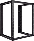 NavePoint 12U Wall Mount Rack - Server Rack for 19 Inch IT Equipment Open Frame Rack – Network Rack for AV & Server Equipment 16” Deep Rack, Black