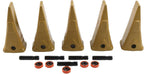 5X 1U3252 Bucket Digging Teeth Tooth with Pin's 8E6259 & Fastener's 8E6258