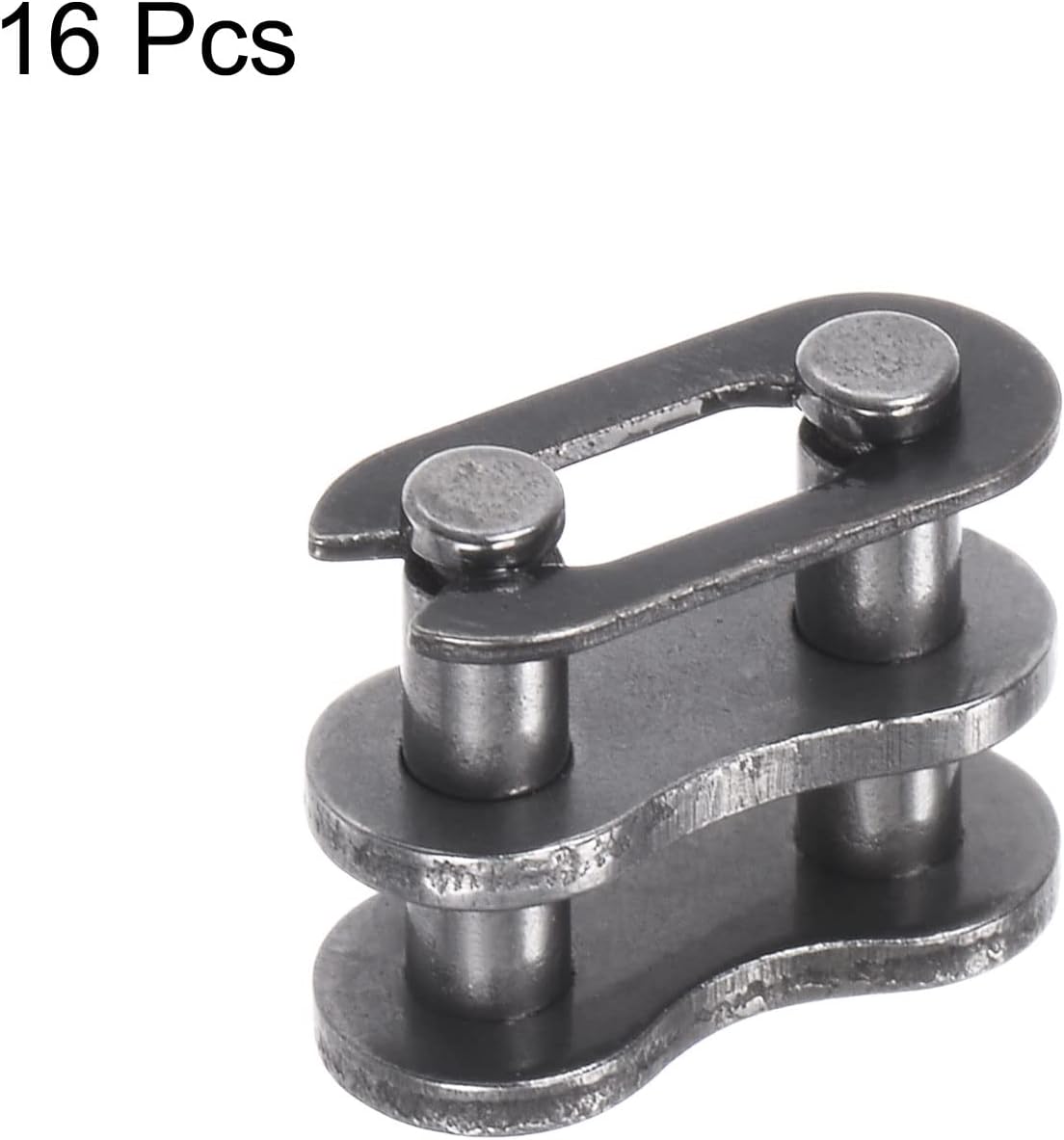 uxcell 16Pcs #25 Chain Master Connector Link Roller, 1/4" Pitch Carbon Steel, Standard Connecting Split Links for 04C Chain