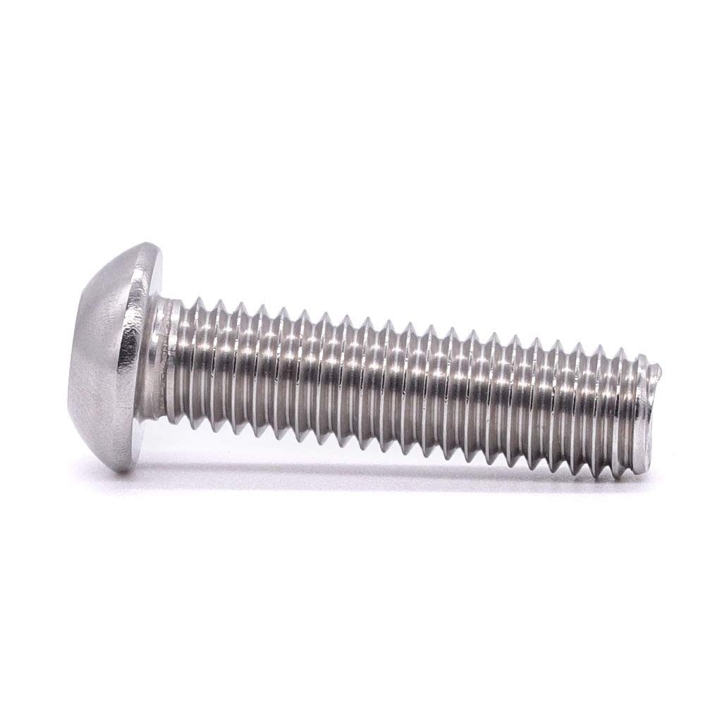 M10-1.5 x 25mm Button Head Socket Cap Screws 304 Stainless Steel 18-8 Hex Socket Cap Screws, Allen Hex Drive, Full Thread, Coarse Thread UNC, 20 PCS