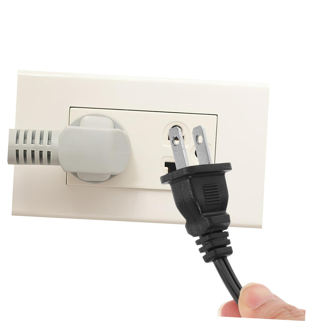 2 Prong Replacement Plug Power Cord for Lamp and Rice Cooker
