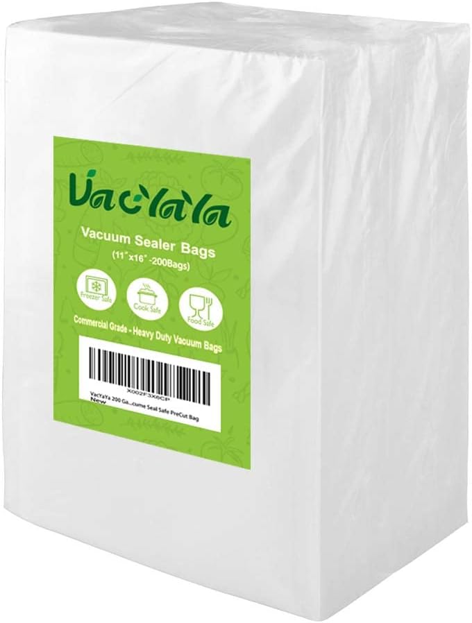 Gallon 11"x16"Vacuum Sealer Bags 200ct for Food Storage