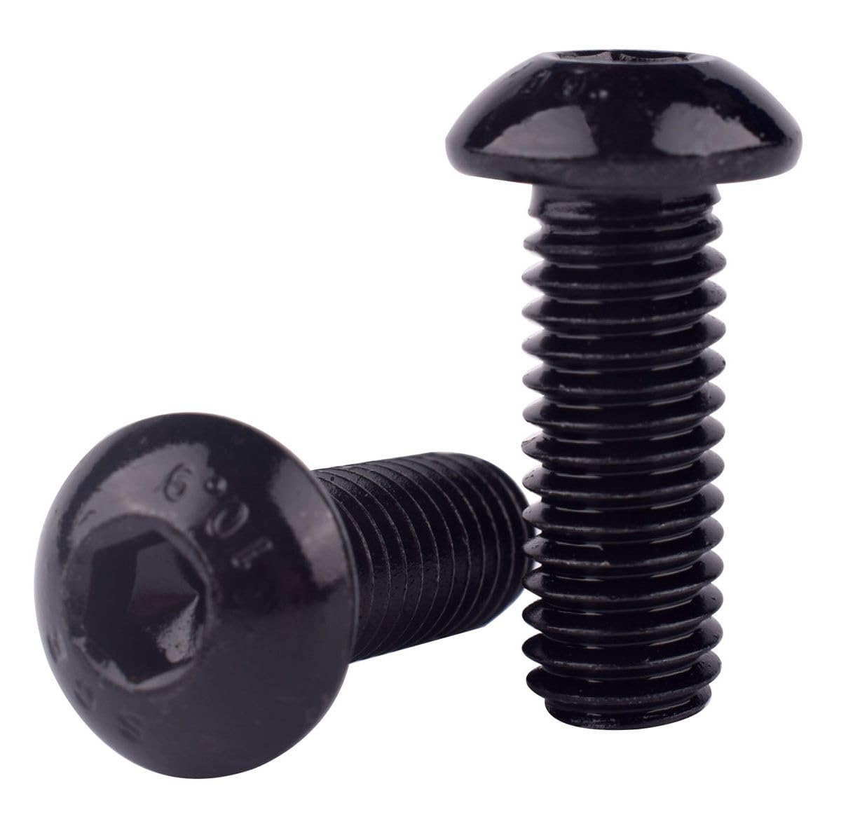 30PCS #8-32 x 3/4" Button Head Socket Cap Screws Bolts, Allen Hex Drive, Black Oxide Alloy Steel 10.9 Grade, UNC Machine Fully Thread