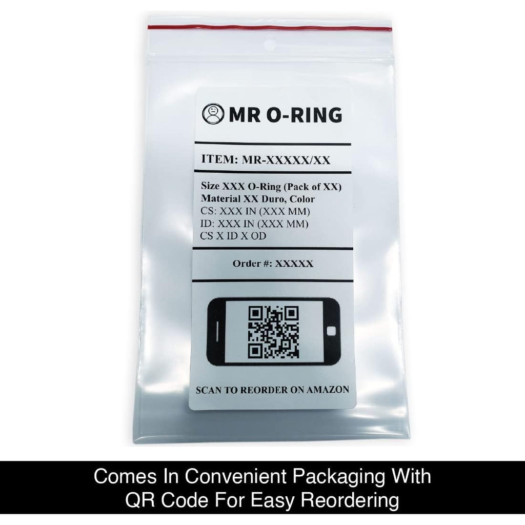 010 Viton O-Ring, 75A Durometer, Black, 1/4" ID, 3/8" OD, 1/16" Width (Pack of 100)