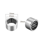 Kozelo HF2520 Needle Roller Bearings - [25mm x 32mm x 20mm] One Way Clutch Bearing for Transmission Use, Chrome Steel Rollers