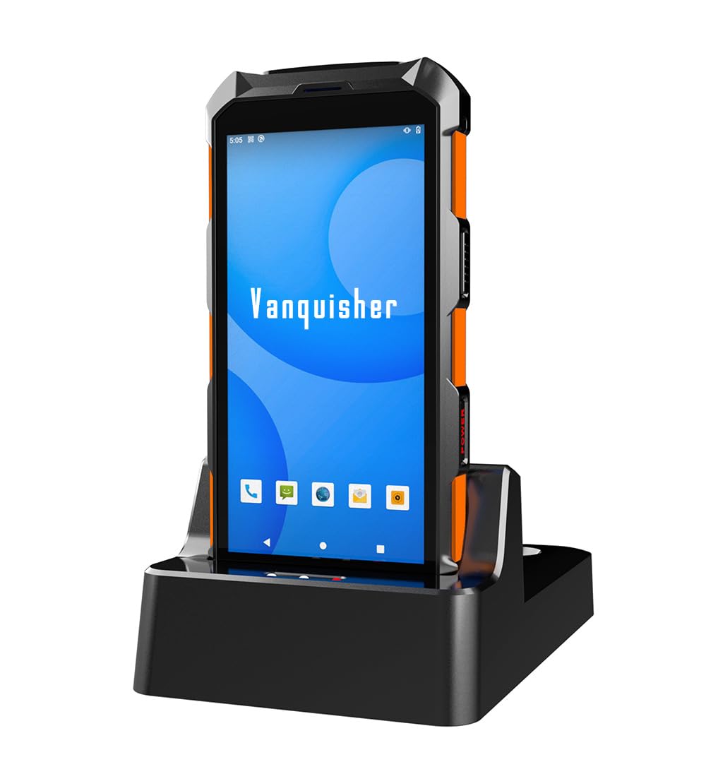 Android 13 Barcode Scanner Handheld Mobile Computer, 5.5-inch Touchscreen PDA Scanner with Integrated Honeywell 1D &