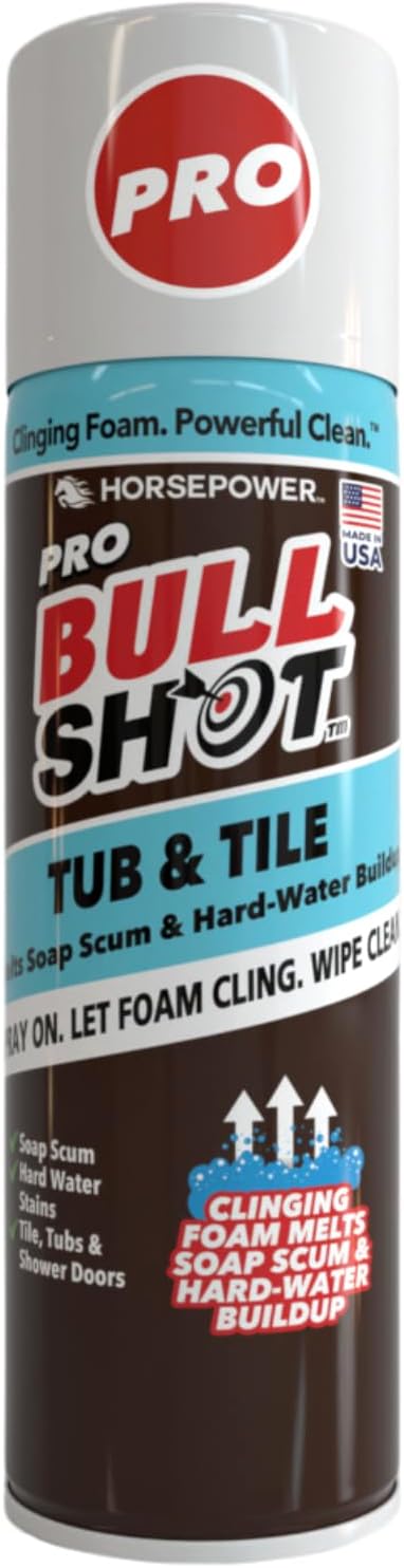 Bull Shot Tub & Tile Pro Foaming Bathroom Cleaner for Soap Scum