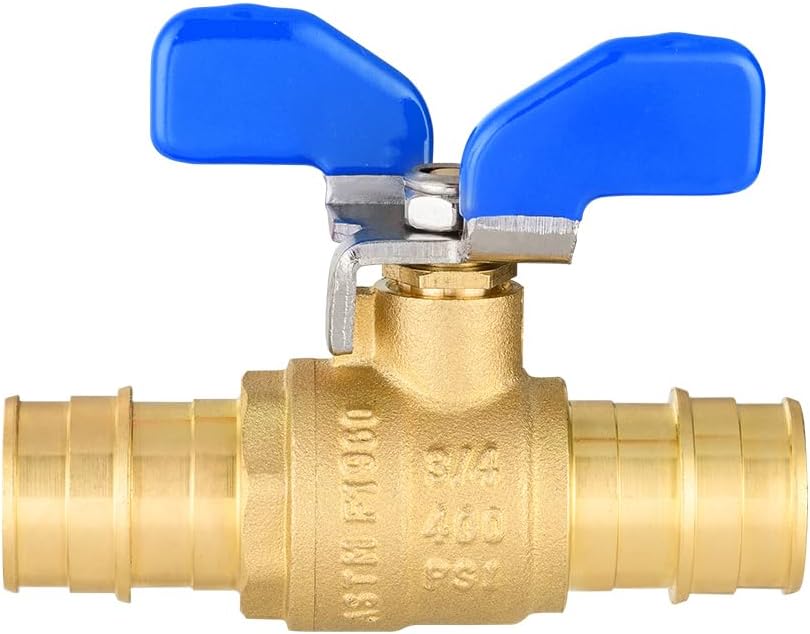 10Pcs EFIELD 3/4"Pex-A Ball Valve With Butterfly Level(VALVE331-10)