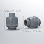 Conduit Connectors, 1/2 Inch, Straight, Grey, 30-Pack