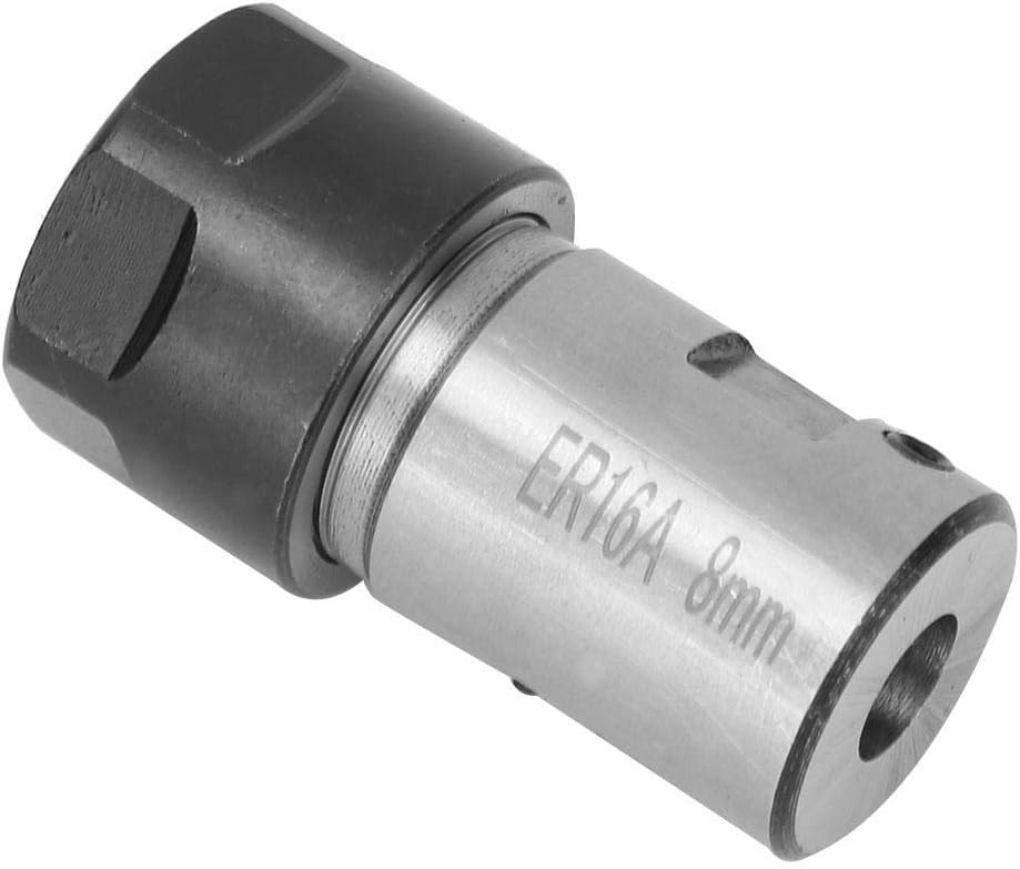 ER16 Collet Chuck, Motor Shaft Spindle Adapter 8mm/0.31“ for Deep Hole Processing