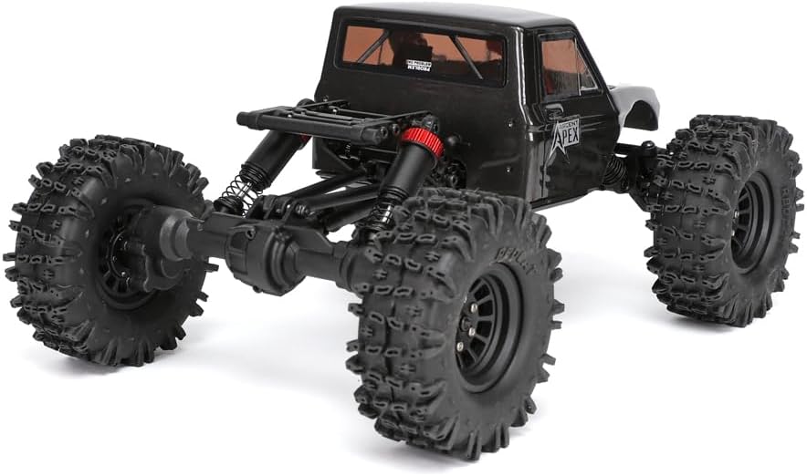Ascent-18 APEX, 1/18 Scale Brushless Electric Rock Crawler, Carbon Fiber, 4WD RC Car for Adults with 2.4GHz Radio