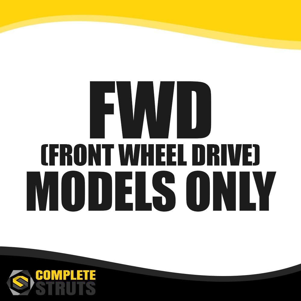 COMPLETESTRUTS - Front Quick Complete Strut Assemblies with Coil Springs Replacement for 2014-2022 Jeep Cherokee FWD - Set of 2