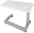 FSA/HSA Eligible, Medical Adjustable Overbed Exam Bedside Table with Wheels (Hospital and Home Use), New Tabletop
