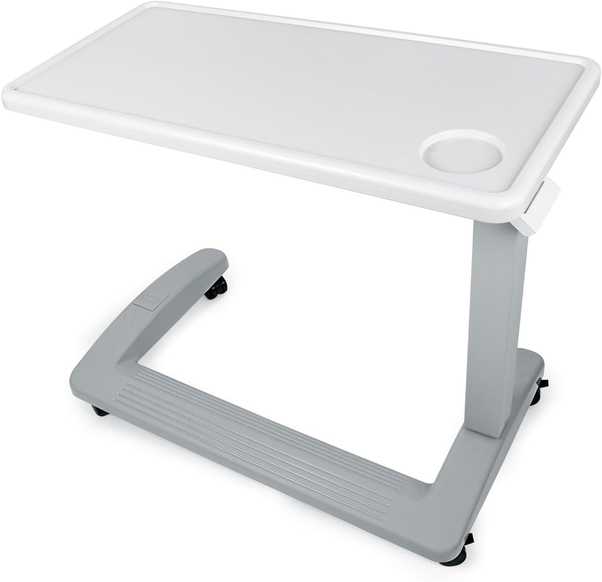 FSA/HSA Eligible, Medical Adjustable Overbed Exam Bedside Table with Wheels (Hospital and Home Use), New Tabletop