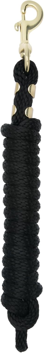 8' Horse Lead Rope with Brass-Plated Snap
