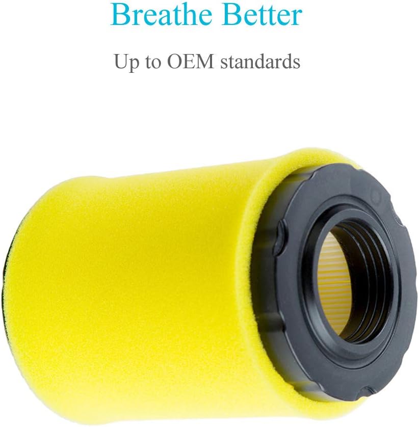 796031 Air Filter with 696854 Oil Filter, Compatible with Husqvarna YTH22V46, John Deere D100 D110 D125 D130, 591334