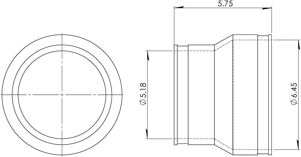 Fernco P1002-46 Flexible PVC Sewer Drain Pipe Coupling for Clay to Cast Iron, Plastic or Steel Plumbing Waste Connections 4" x 6"