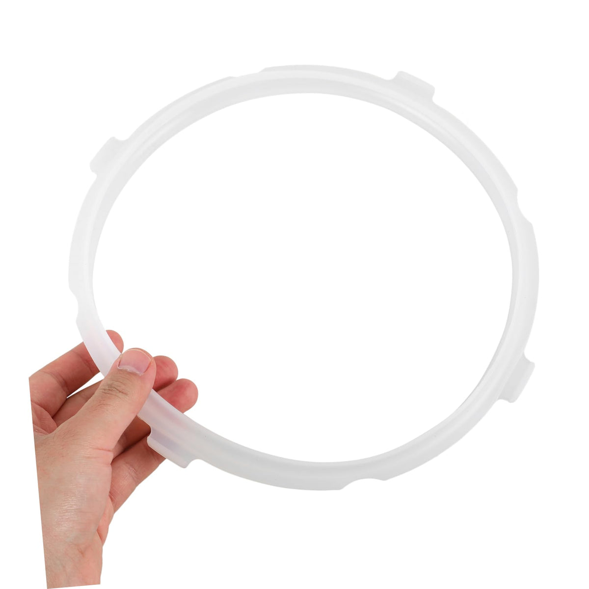 Silicone Pressure Cooker Gasket Replacement Seal Ring, White Leakproof Lid
