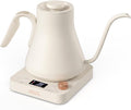 Gooseneck Electric Kettle With Temp Control,1200W,0.9L,Cream White | Rapid Heating, Precision Pour-Over for Coffee &