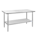 Hally Stainless Steel Table for Prep & Work 24 x 60 Inches NSF Commercial