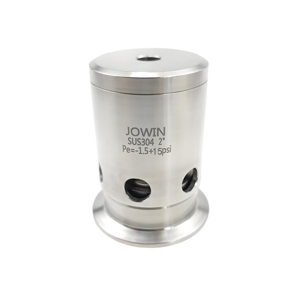 2" Tri Clamp Pressure Release Valve & Vacuum Breaker, 15 PSI Fixed