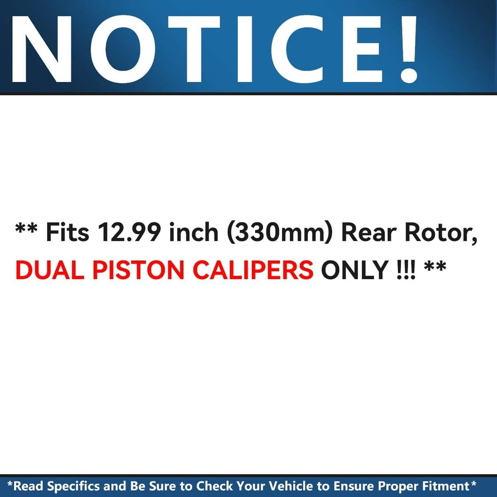 Rear Brake Kit for Chevy Silverado 1500 01-05 Tahoe 00-06 | Yukon XL Suburban 1500, Disc Brake Rotors Copper-Free