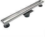 28" Linear Shower Drain with Tile Insert Grate & Shower Drain Base