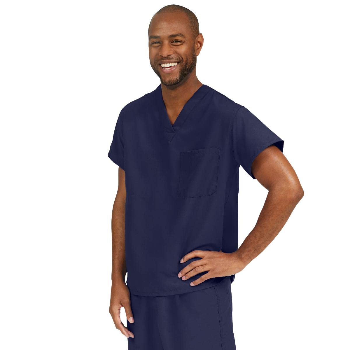 PerforMAX Unisex Reversible Scrub Top, MDL-CC, XXX-Large, Navy
